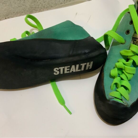 Vtg Five-Ten 5.10 Climbing Shoe US 6.5 Lace-Up Blue Suede Leather Made in Korea - Picture 4 of 7